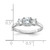 Sterling Silver Rhodium-plated Three CZ Ring - QR-9EBDE352-2363