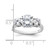 Sterling Silver Rhodium-plated Three Stone CZ Ring - QR-88A97374-5279