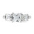 Sterling Silver Rhodium-plated Three Stone CZ Ring - QR-C49A356F-3100