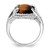 Sterling Silver Rhodium-plated Tigers Eye Quartz and Diamond Ring - QR-D877AE32-5624