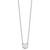 Sterling Silver Rhodium-plated Tiny Circle Block Letter P Initial Necklace