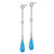 Sterling Silver Rhodium-plated Turquoise and CZ Post Dangle Earrings