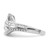 Sterling Silver Rhodium-plated Twist CZ Ring - QR-FA0B6E80-5451