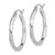Sterling Silver Rhodium-plated Twisted 2.5x25mmHoop Earrings