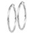 Sterling Silver Rhodium-plated Twisted 2.5x40mmHoop Earrings