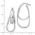 Sterling Silver Rhodium-plated Twisted Double Oval Hoop Earrings