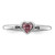 Sterling Silver Rhodium-plated White & Pink CZ Heart Ring - QR-7E42F0E1-4486