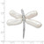 Sterling Silver Rhodium-plated White Baroque Freshwater Cultured Pearl and CZ Dragonfly Slide Pin