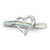 Sterling Silver Rhodium-plated White Created Opal Inlay Heart Ring - QR-80FDF666-5965