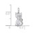 Sterling Silver Rhodium-plated White CZ Cat Pendant