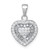 Sterling Silver Rhodium-plated White CZ Heart Pendant