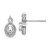 Sterling Silver Rhodium-plated White Topaz & Diam. Earrings - QB-C08B30EF-1048
