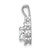 Sterling Silver Rhodium-plated White Topaz & Diam. Pendant - QB-BF1385E0-2281