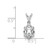 Sterling Silver Rhodium-plated White Topaz & Diam. Pendant - QB-BF1385E0-2281