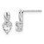 Sterling Silver Rhodium-plated White Topaz and Diamond Earrings - EM-FD14570C-3431