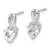 Sterling Silver Rhodium-plated White Topaz and Diamond Earrings - EM-FD14570C-3431