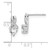 Sterling Silver Rhodium-plated White Topaz and Diamond Earrings - EM-FD14570C-3431