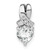 Sterling Silver Rhodium-plated White Topaz and Diamond Pendant - PM-D1AE57A8-8826