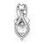 Sterling Silver Rhodium-plated White Topaz and Diamond Pendant - PM-D1AE57A8-8826