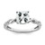 Sterling Silver Rhodium-plated White Topaz and Diamond Ring - RM-EBE3DFBC-9807