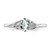 Sterling Silver Rhodium-plated White Topaz Ring - QB-BE70ADF6-6363