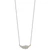 Sterling Silver Rhodium-plated with 14k Accent Polished CZ Feather 16 inch with 2 inch Extension Necklace