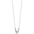 Sterling Silver Rhodium-plated with CZ 16in w/2in ext Necklace
