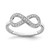 Sterling Silver Rhodium-plated with CZ Infinity Ring - QR-18165739-4729