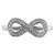 Sterling Silver Rhodium-plated with CZ Infinity Ring - QR-18165739-4729