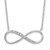 Sterling Silver Rhodium-plated with CZ Infinity w/ 2 IN EXT Necklace - QG-58F8E4AE-6960
