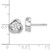 Sterling Silver Rhodium-plated with CZ Love Knot Post Earrings - QE-09C30BF0-7593