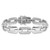 Sterling Silver Rhodium-plated with CZ Open Link 7.25in Bracelet