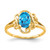 14k 7x5mm Oval Blue Topaz ring - Y2-03001B18-6022