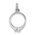 Sterling Silver Rhodium-platedCZ Polished Ring Charm