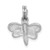 Sterling Silver Rhodium-platedGlitter Enamel Dragonfly Charm