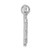 Sterling Silver Rhodium-platedPolished Flute Charm