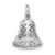 Sterling Silver Rhodium-platedPolished Movable Bell Charm