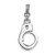 Sterling Silver Rhodium-platedPolished Movable Handcuffs Charm