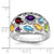 Sterling Silver Rhodium-plt Amethyst/Citrine/Blue Topaz/Garnet/Peridot Ring - QR-1809A9F4-4553