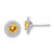 Sterling Silver Rhod-plat Citrine Earrings