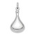 Sterling Silver Rhod-plat Polished Screw Top Ash Holder Pendant