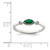 Sterling Silver Rhod-platd Polished Created Emerald/White Topaz Ring - QR-8F9CA53C-8556