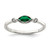 Sterling Silver Rhod-platd Polished Created Emerald/White Topaz Ring - QR-E8DE5C38-6224