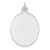Sterling Silver Rhod-plate Eng. Oval Polish Front/Back Disc Charm - QM-48010F4D-1359