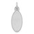 Sterling Silver Rhod-plate Eng. Oval Polish Front/Satin Back Disc Charm - QM-F27E0C34-2398