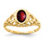 14k 7x5mm Oval Garnet Checker ring
