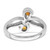 Sterling Silver Rhod-plated .60t.w. Citrine & White Topaz Swirl Ring - QR-1086389F-4408