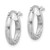 Sterling Silver Rhod-plated 2.5mm Polished/Satin Diamond-cut Hoop Earrings - QE-F2E065DF-7496