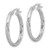 Sterling Silver Rhod-plated 2.5mm Polished/Satin Diamond-cut Hoop Earrings - QE-FF92BA04-5400