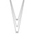 Sterling Silver Rhod-plated 3-Strand CZ Infinity w/2in ext. Necklace